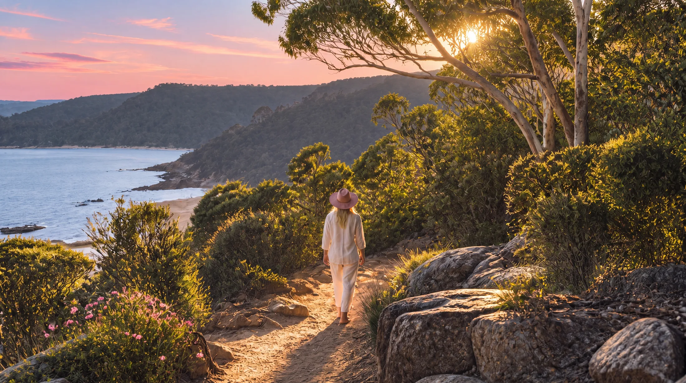 Coastal path at dawn, Byron Bay